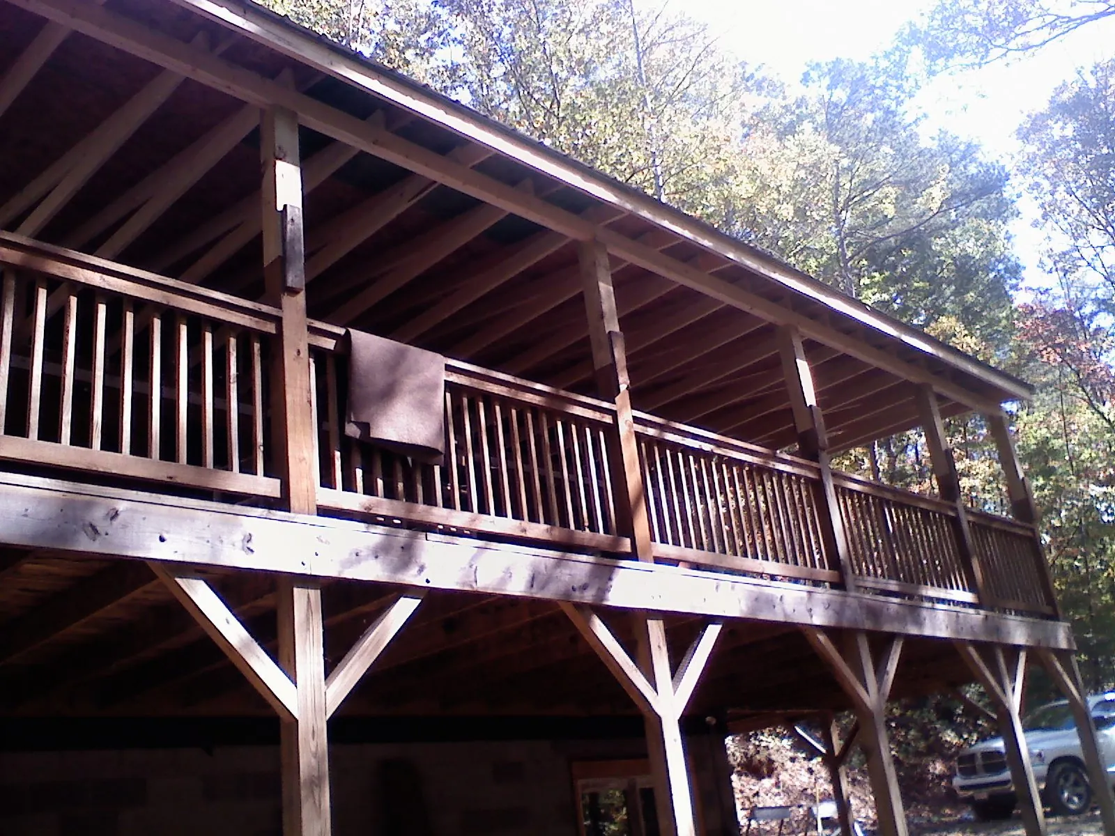 Timber framing under a new elevated porch and deck — Roof Leak Repair in Thornwood by Roofing Brothers